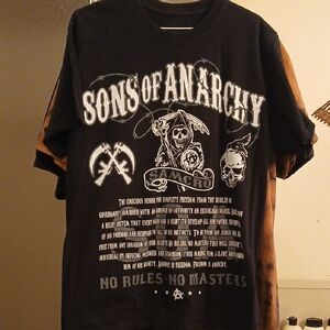 Sons of Anarchy,‎ No Rules No Masters Blk.Graphic T-Shirt. Sz.M.